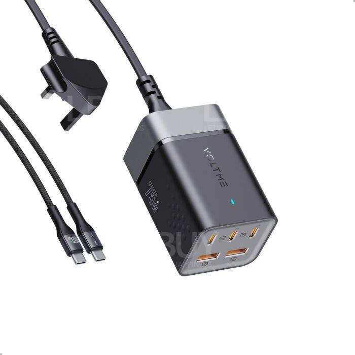 Voltme VITO Go 75W EzTravel Desktop Power Bar (UK) - Black