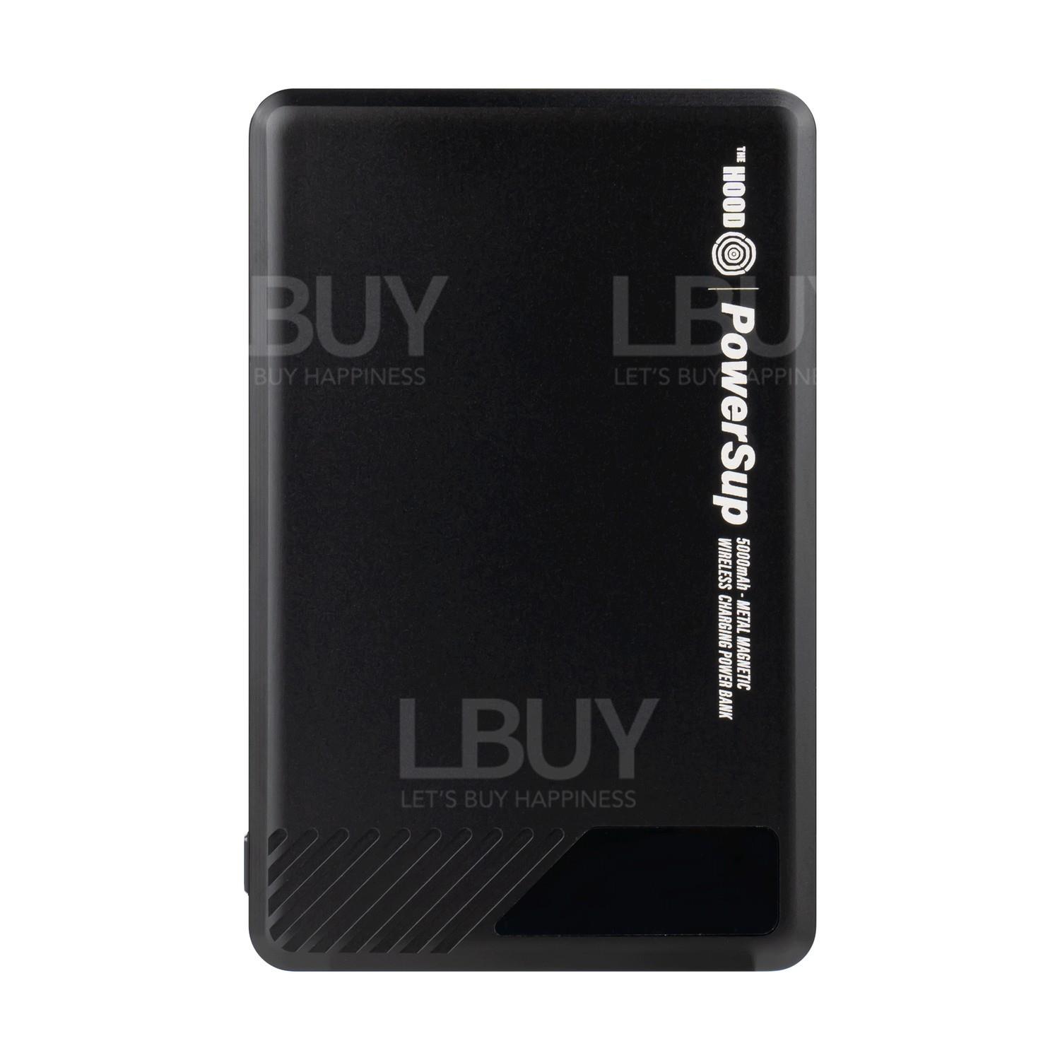 The Hood E17A PowerSup Slim Metal Wireless Power Bank(Magsafe Compatible) 5000mAh Titanium Black