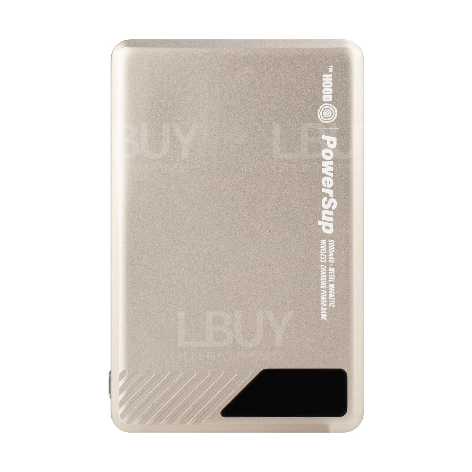 The Hood E17A PowerSup Slim Metal Wireless Power Bank(Magsafe Compatible) 5000mAh Titanium