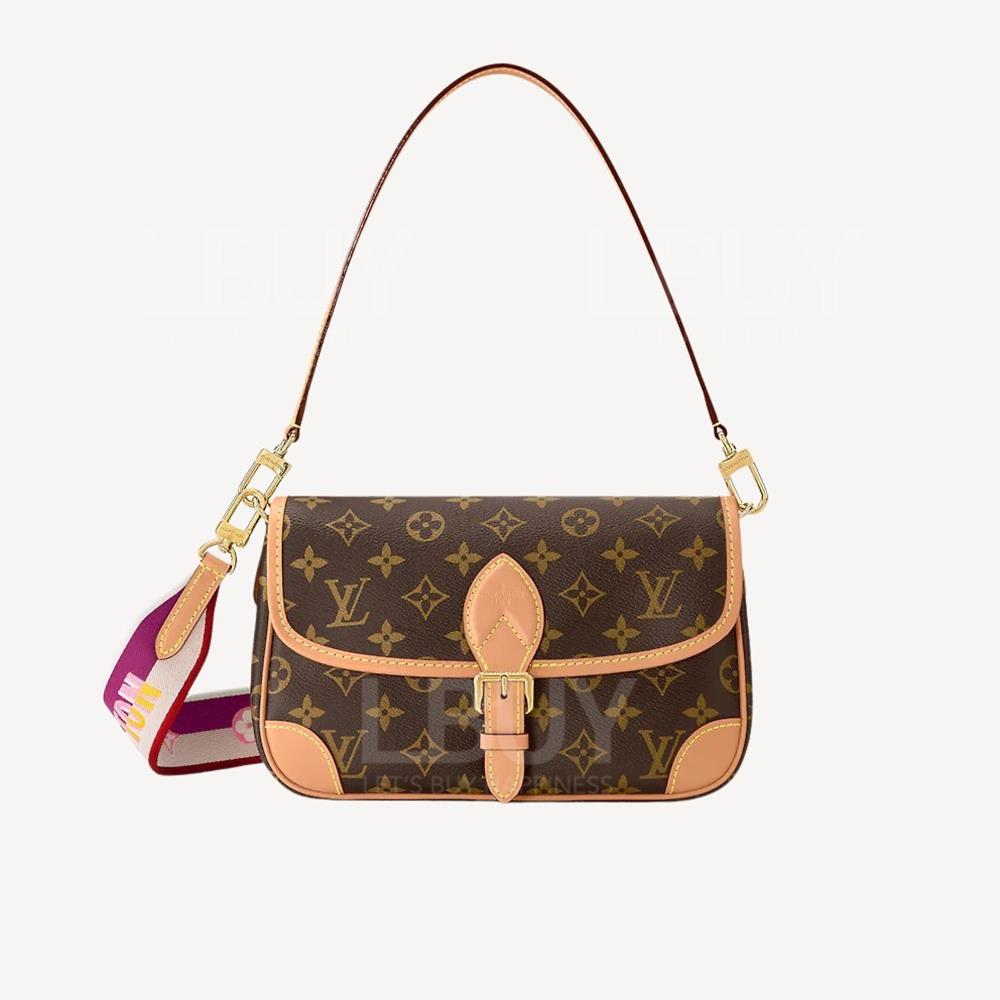 LV Diane Monogram 桃紅色彩帶手袋 斜孭袋 M46049
