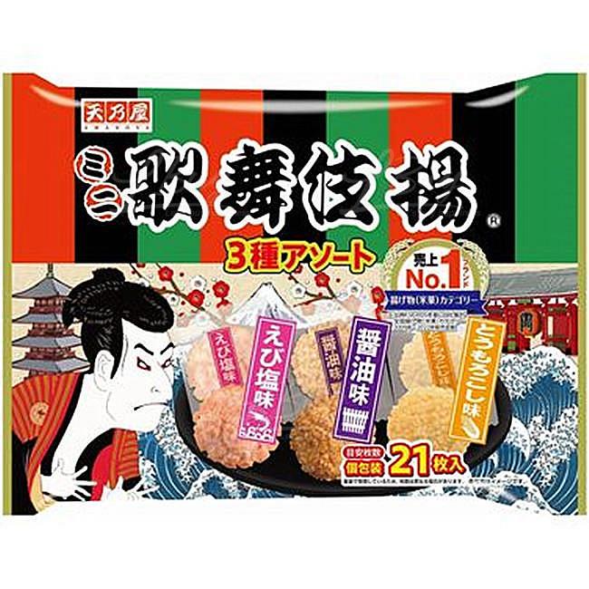 天乃屋 歌舞伎揚米菓綜合包 107g