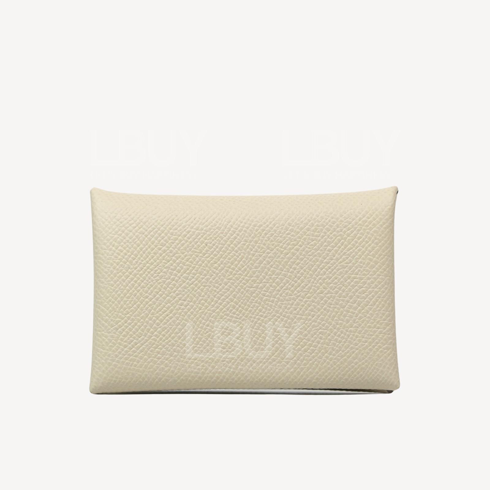 Hermes Calvi Card Holder Craie