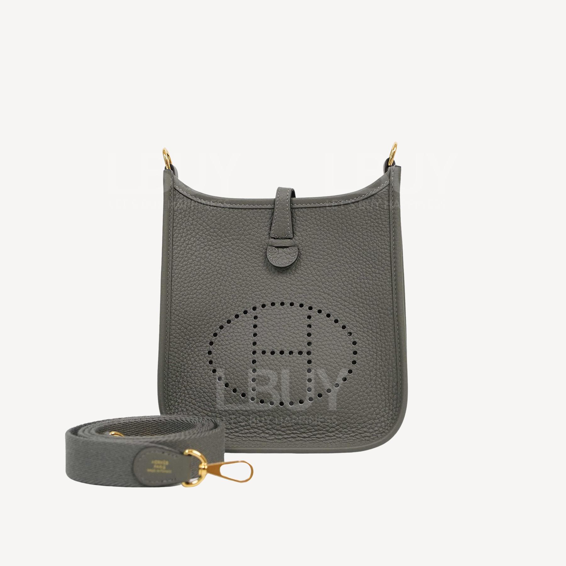 Hermes Mini Evelyne 16 Amazone Bag 0L Gris Meyer ghw