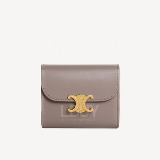 Celine Triomphe 凱旋門帆布短銀包 灰色