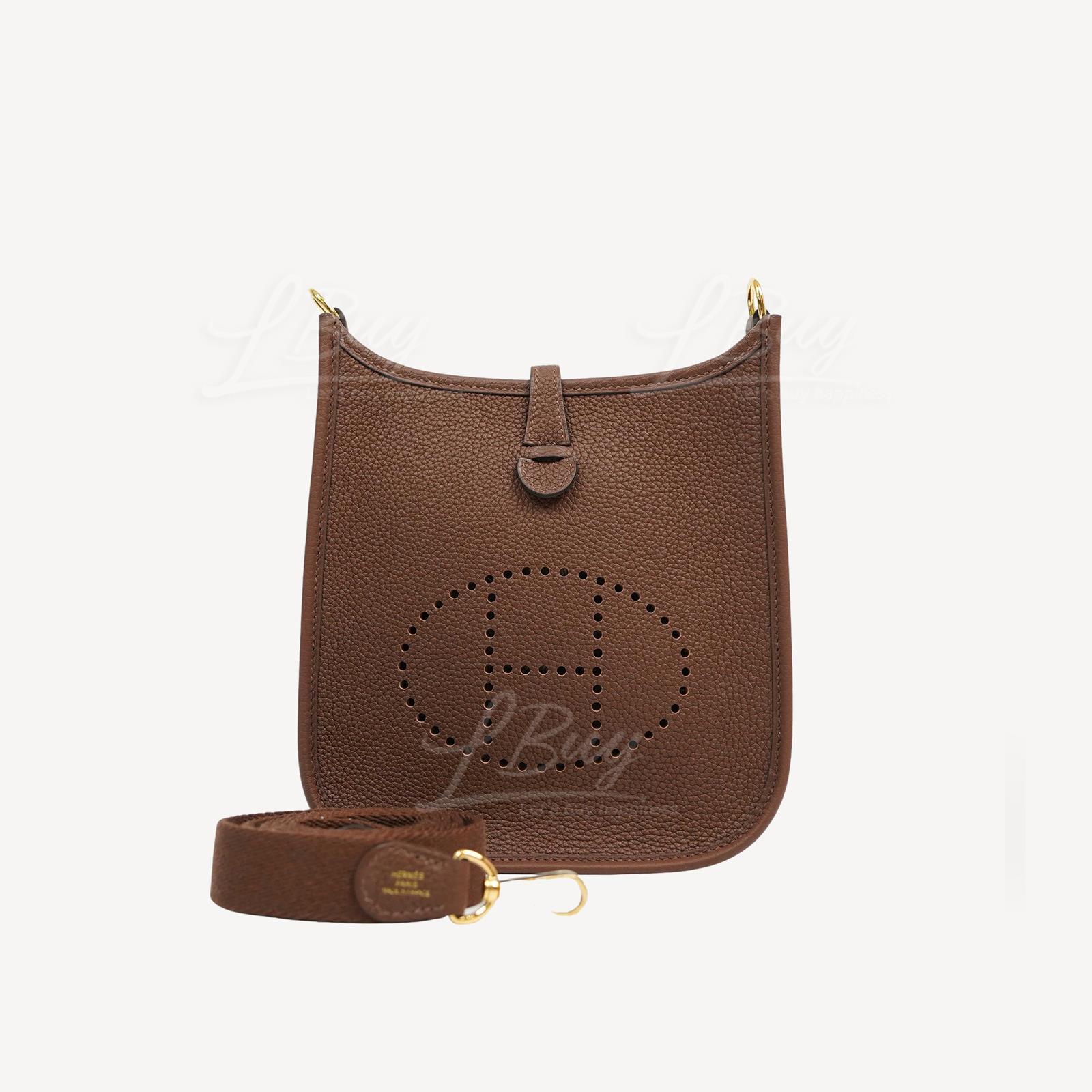 Hermes Mini Evelyne 16 Amazone Bag Cacao ghw