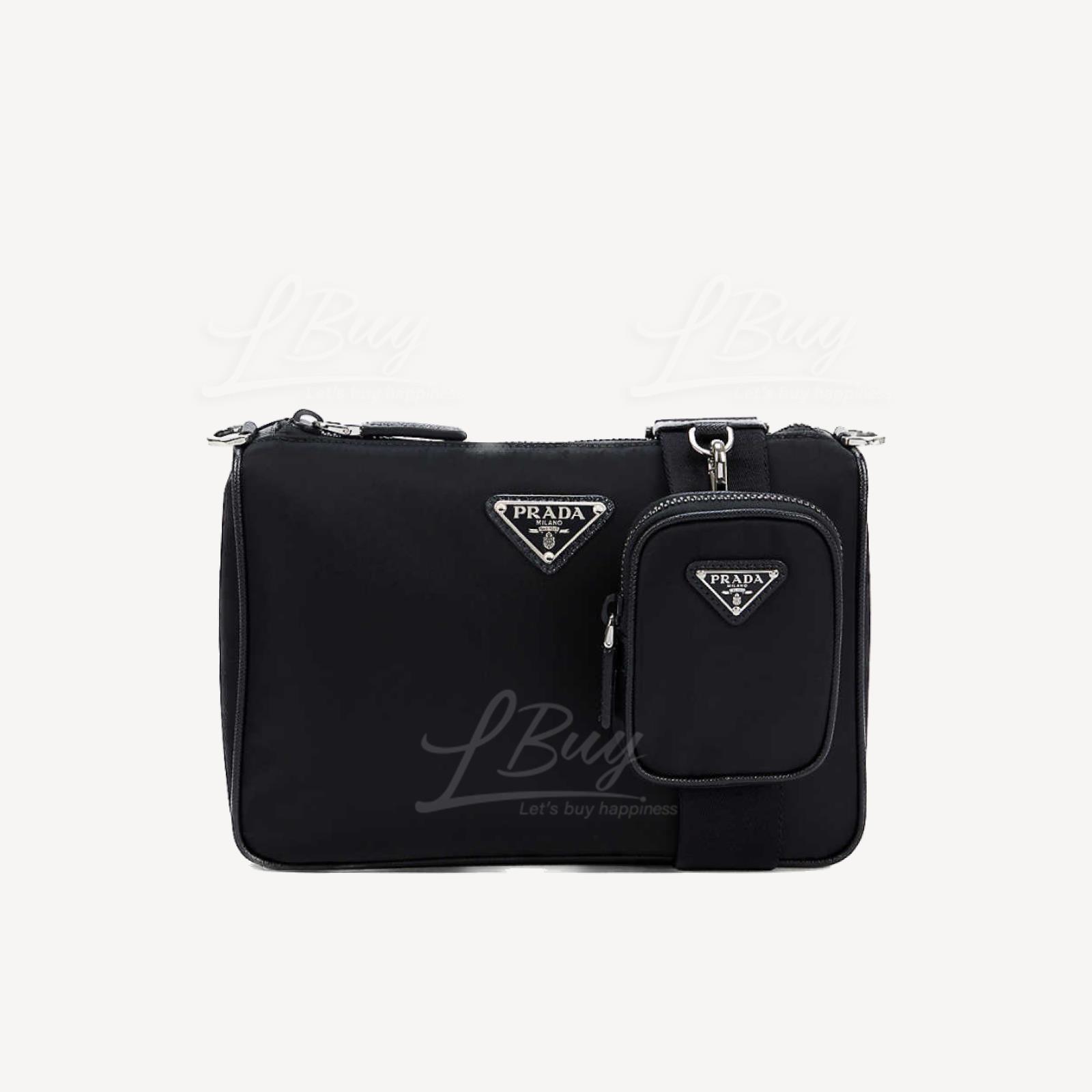 Prada 再生尼龍及 Saffiano 皮革三合一肩背袋斜孭袋 2VH113