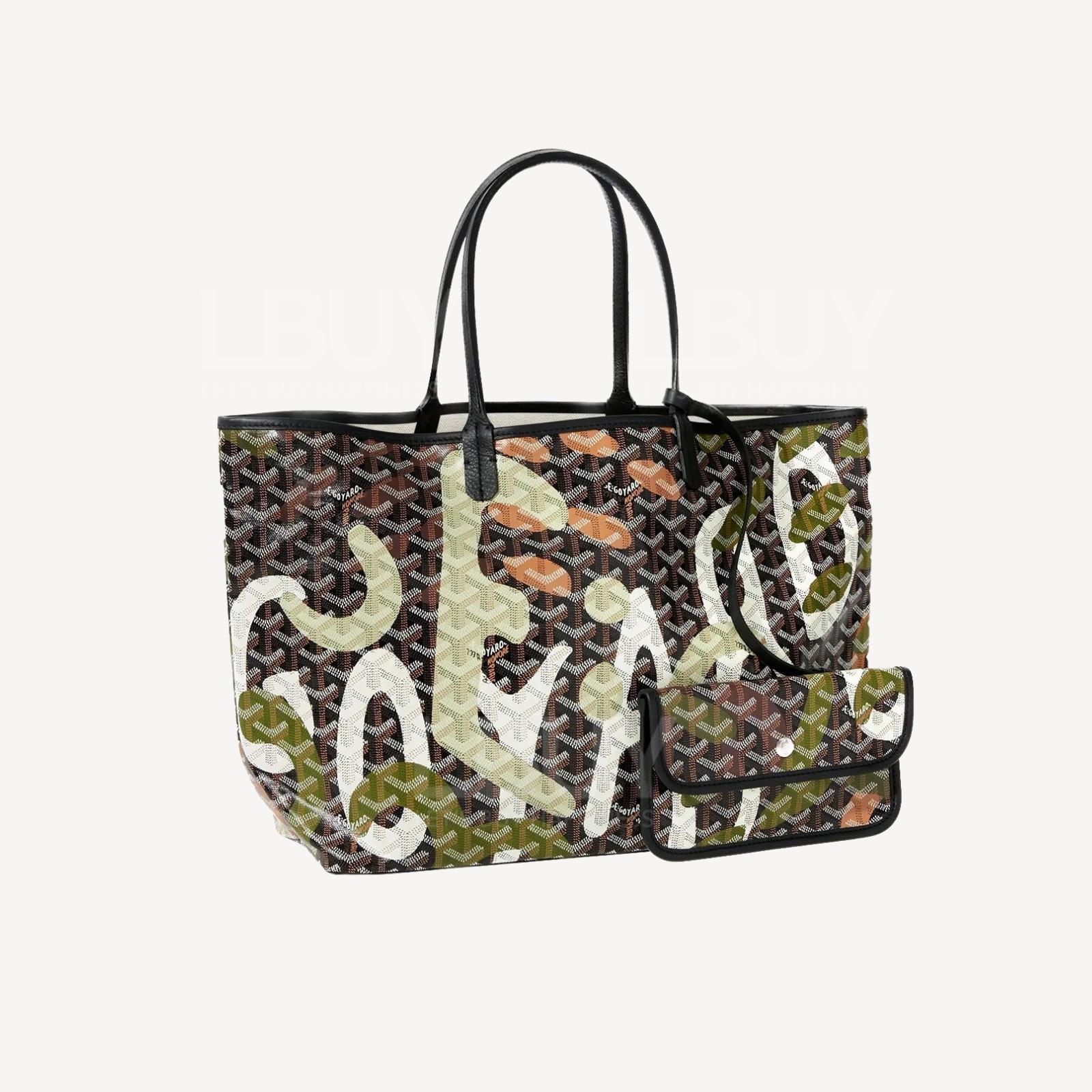 Goyard Saint Louis PM Bag Lettres Camouflage Green