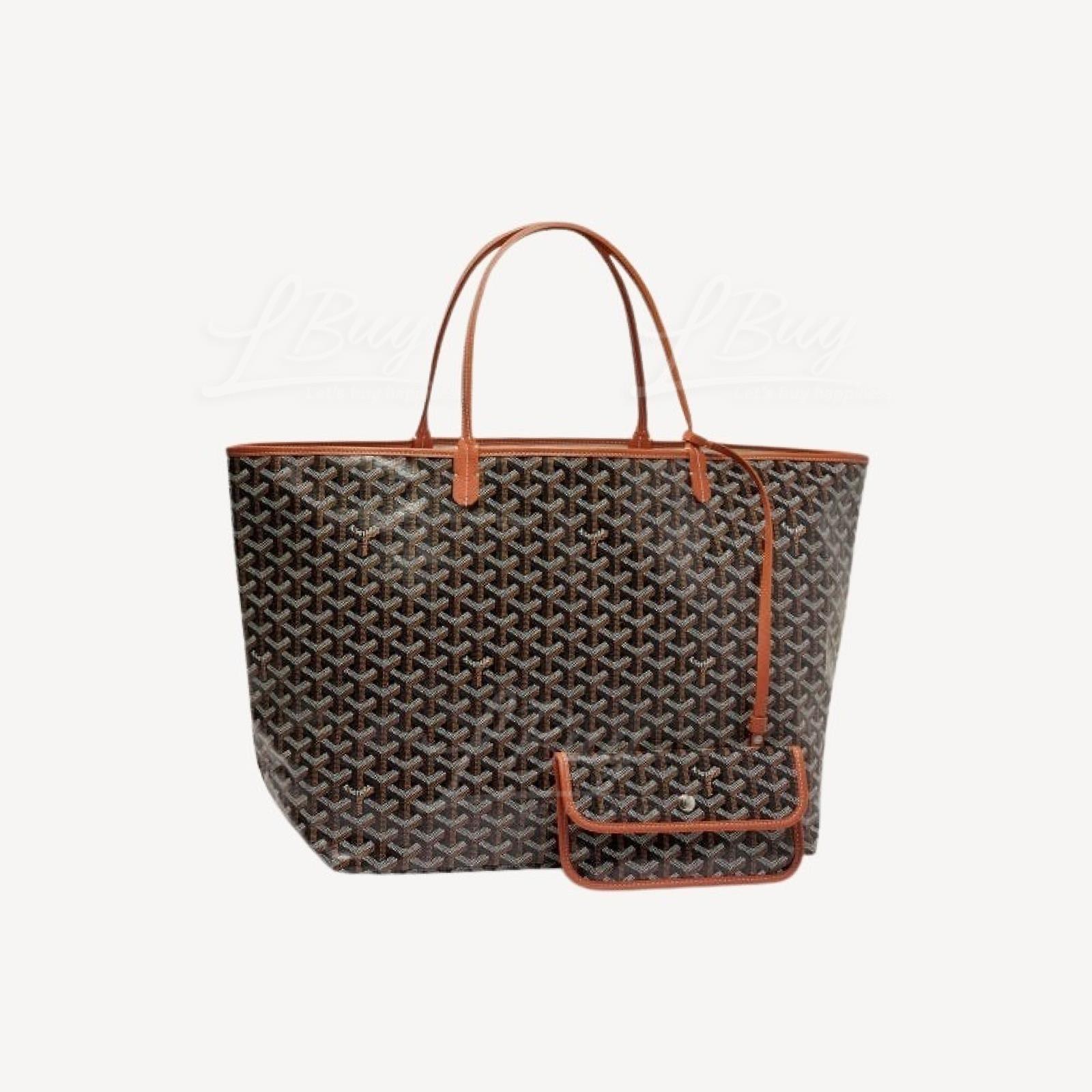 Goyard Saint Louis Bag GM 單肩手袋手挽袋附內袋 黑併啡色