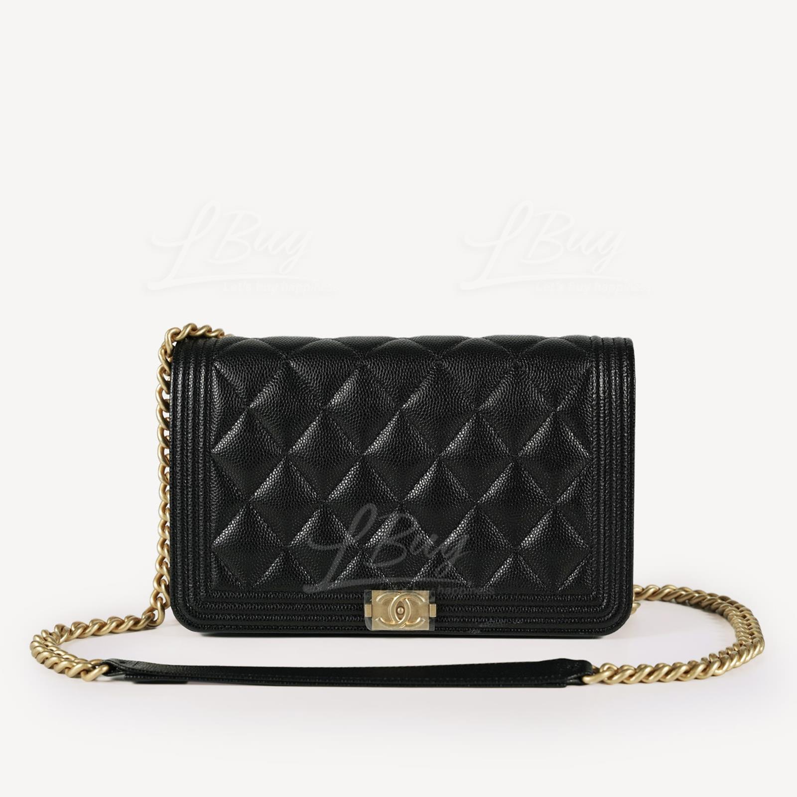 Chanel Boy Wallet On Chain Black AP117