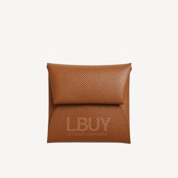 Hermes Bastia Verso Change Purse Gold with Vert Fizz