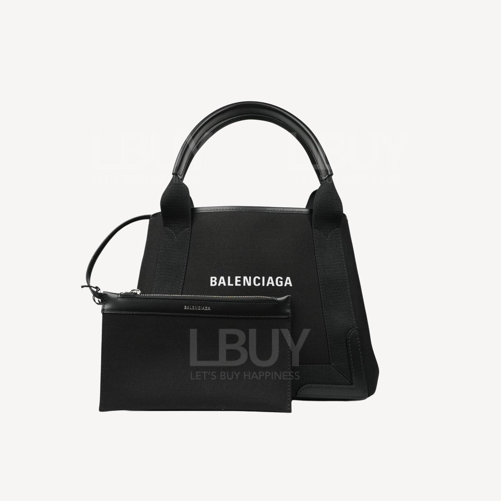 Balenciaga Navy Small Cabas 黑色手挽袋 花花内格