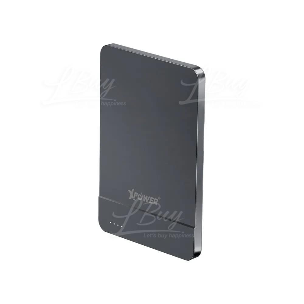 XPower M5J 2合1超薄铝合金5000mAh 15W无线快充+20WPD移动电源 灰色