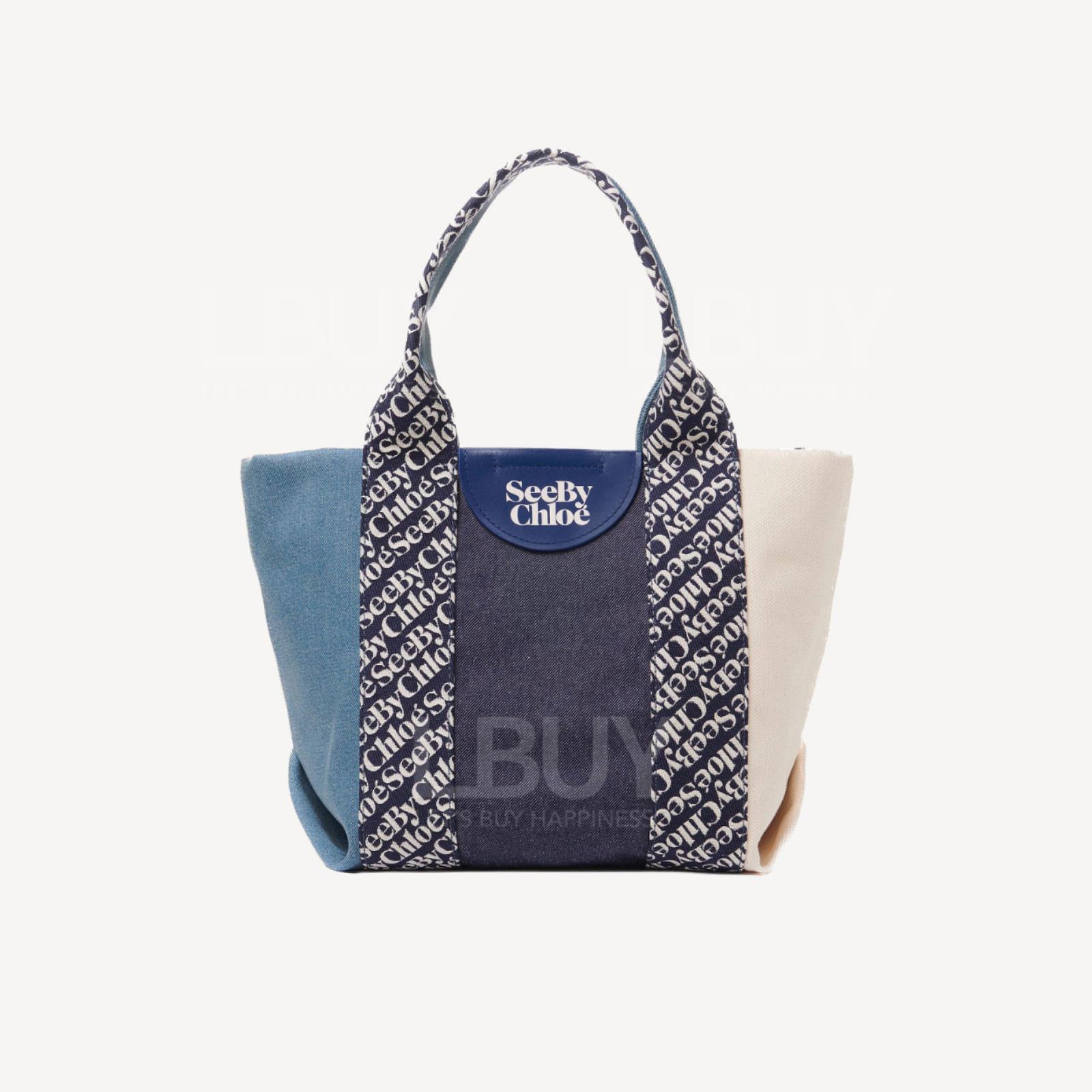 See by Chloe 牛仔併布Tote bag
