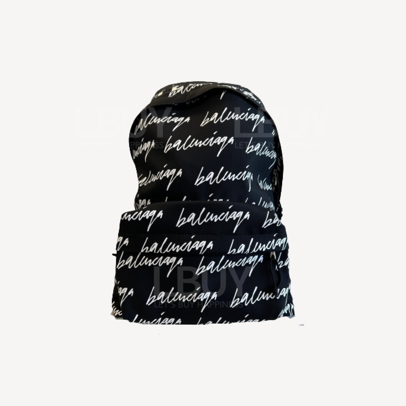 Balenciaga Scribble Printed Canvas Backpack