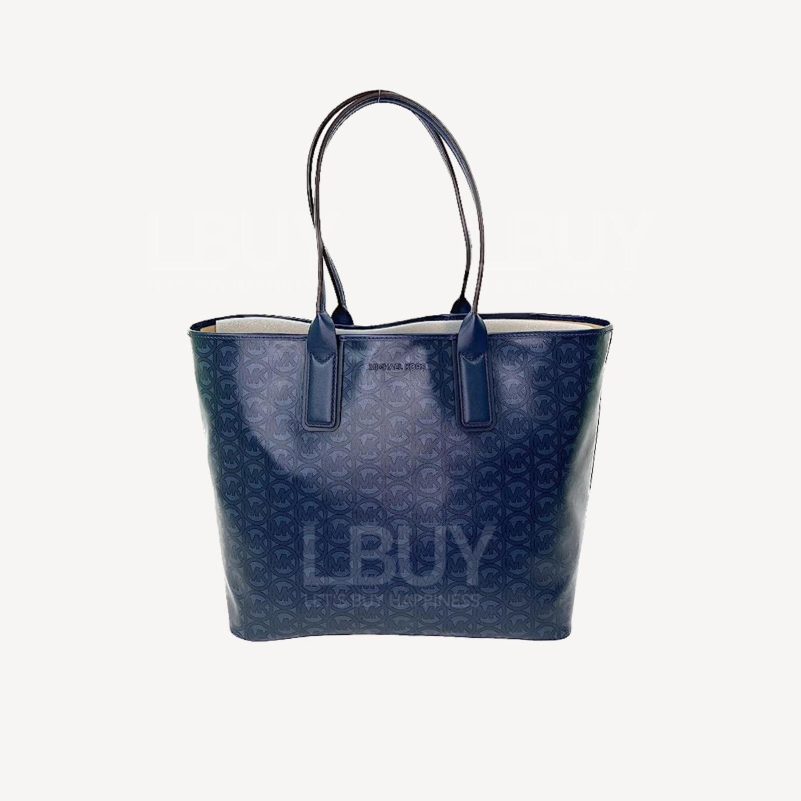 MICHAEL KORS LOGO PVC Tote Bag Navy