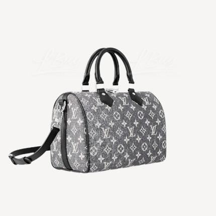 LV Speedy Bandouliere 25 灰色Monogram提花牛仔布手袋 M21464