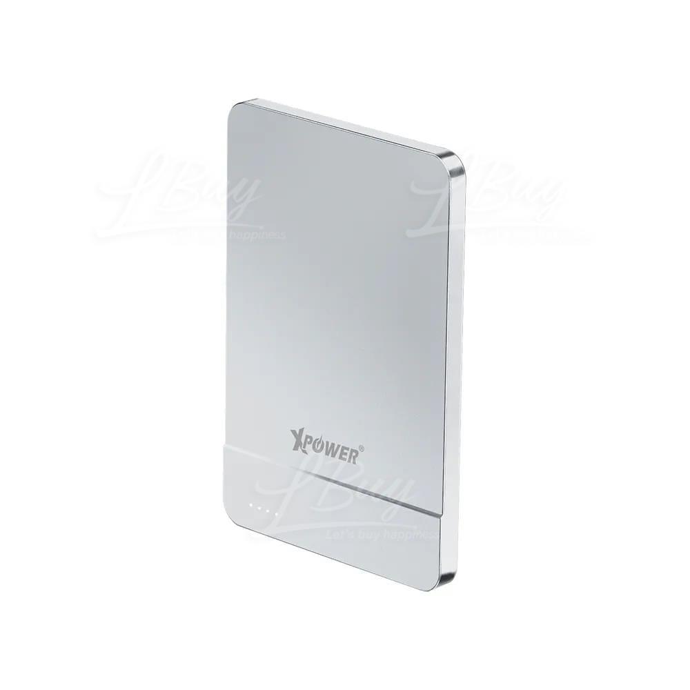 XPower M5J 2合1超薄鋁合金5000mAh 15W無線快充+20WPD移動電源 銀色