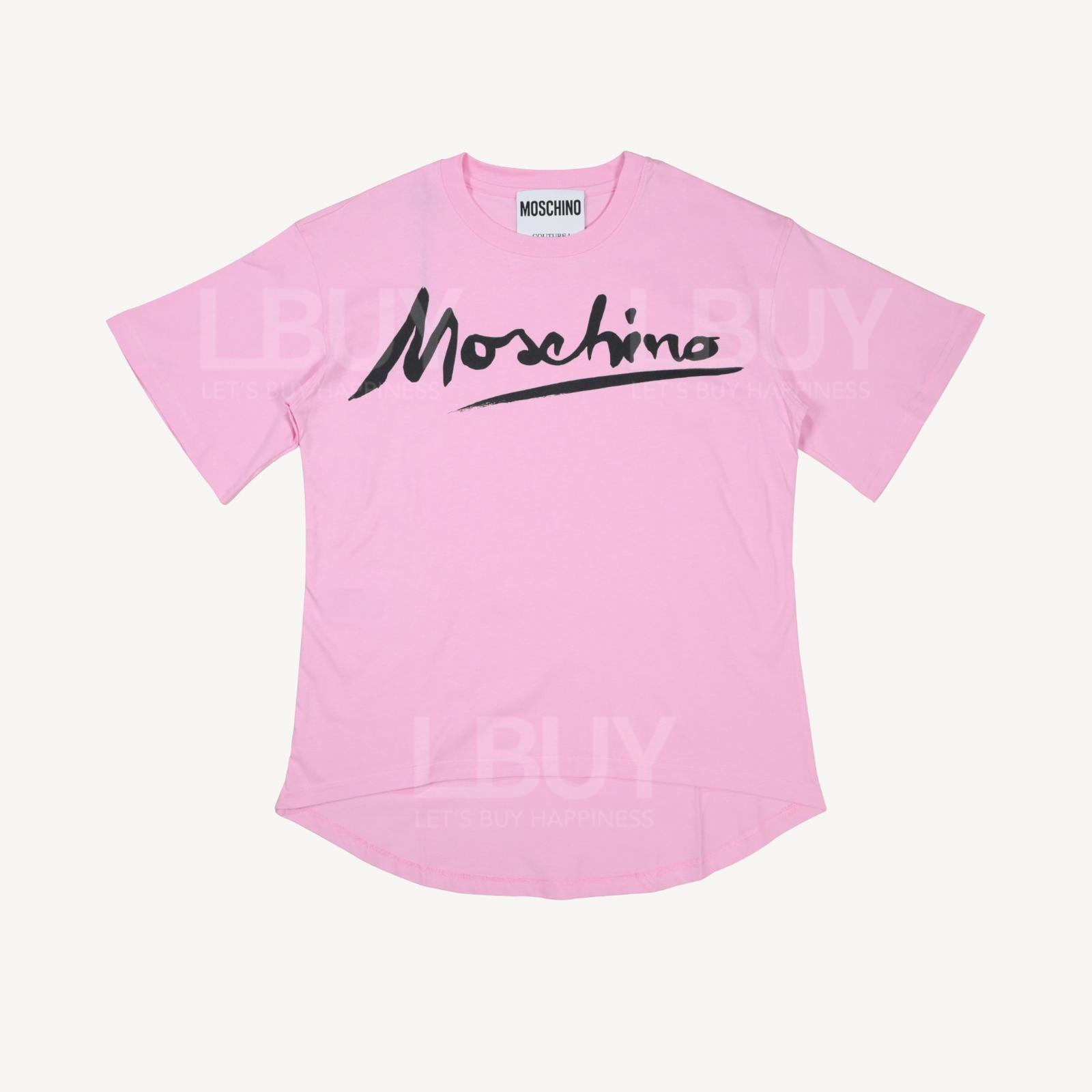Moschino Couture Logo Short Sleeve T-Shirt Pink