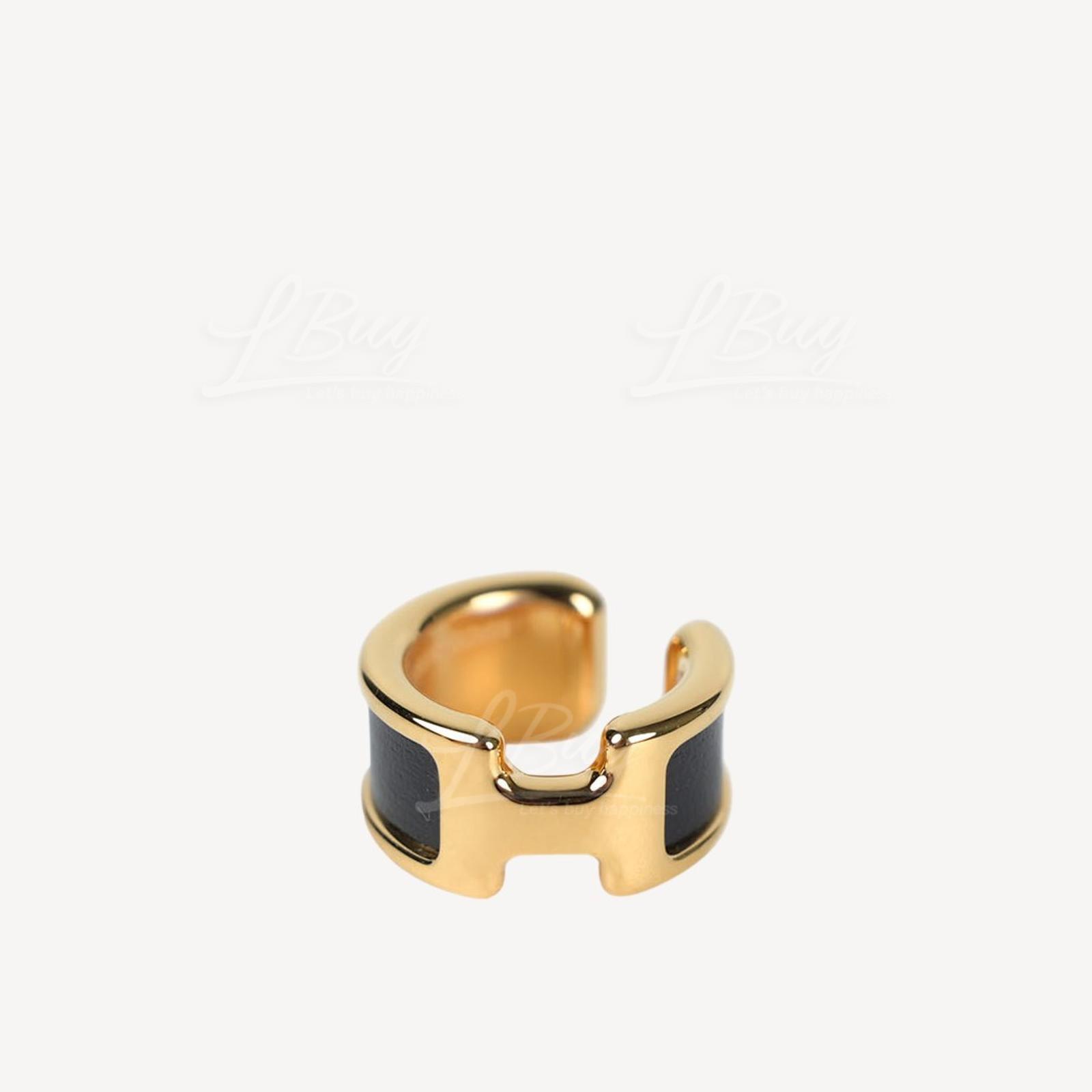 Hermes Olympe Ear Cuff Black ghw