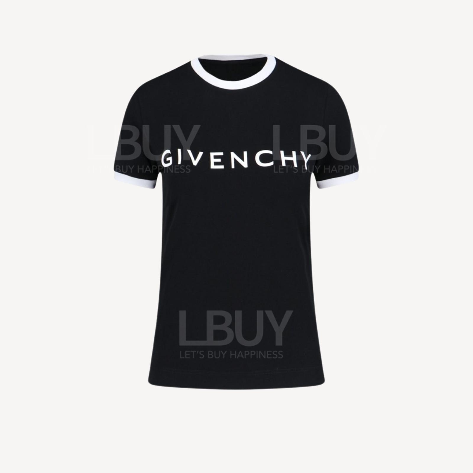 Givenchy 女裝黑色白色Logo Tee