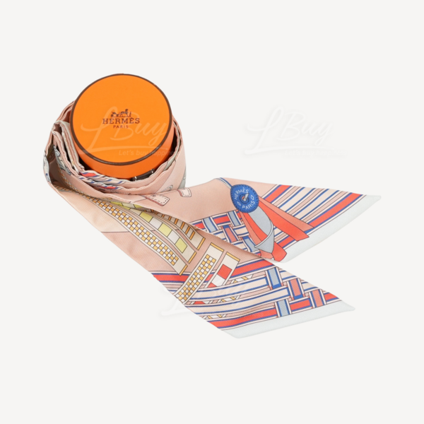 HERMES 新作ツイリー Brides et Gris-Gris Twilly(Rose Poudre) Brides et Gris-Gris Twilly | Hermès UAE