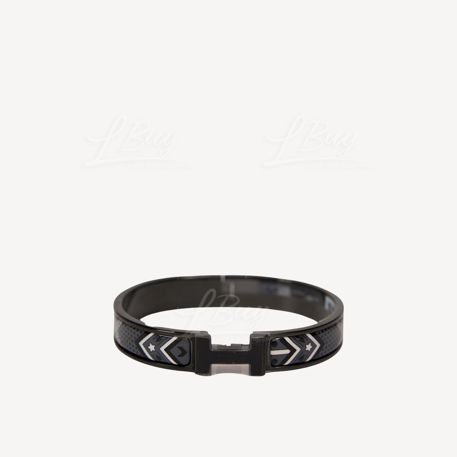 Hermes Clic HH Bandana So Black Bracelet 手鐲 手鈪 經典方巾圖紋印花配黑色