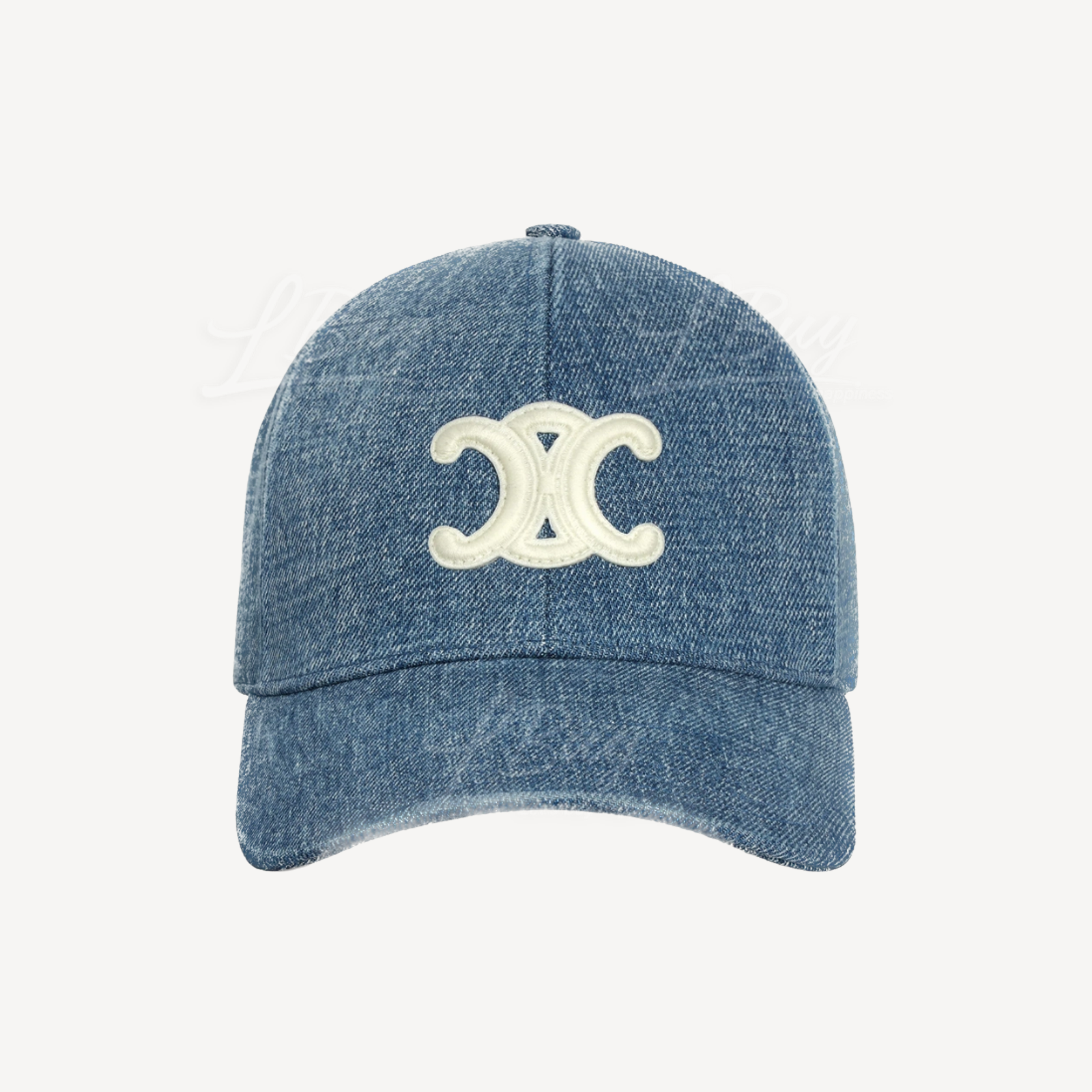 Celine Triomphe Baseball Cap In Denim Union Wash Dark Union Wash