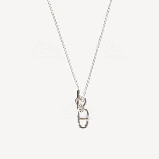 Hermes Chaine d'ancre Pendant 925 Sterling Silver Necklace