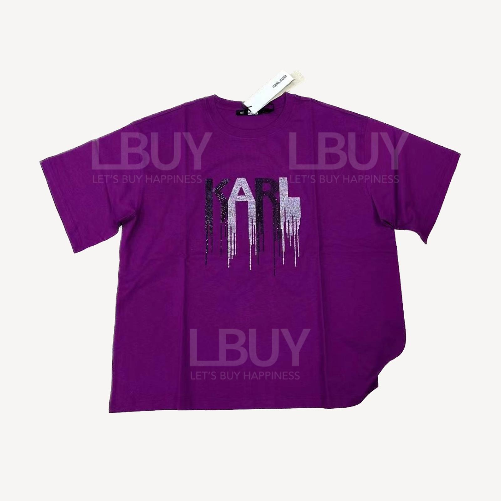 Karl Lagerfeld 老佛爺閃石紫色Tee