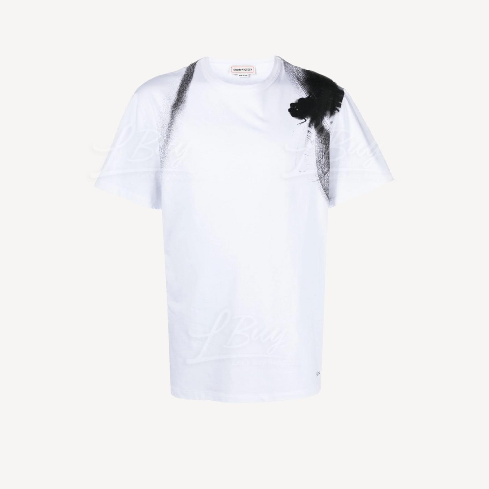 Alexander McQueen Dragonfly-Printed Crewneck T-Shirt