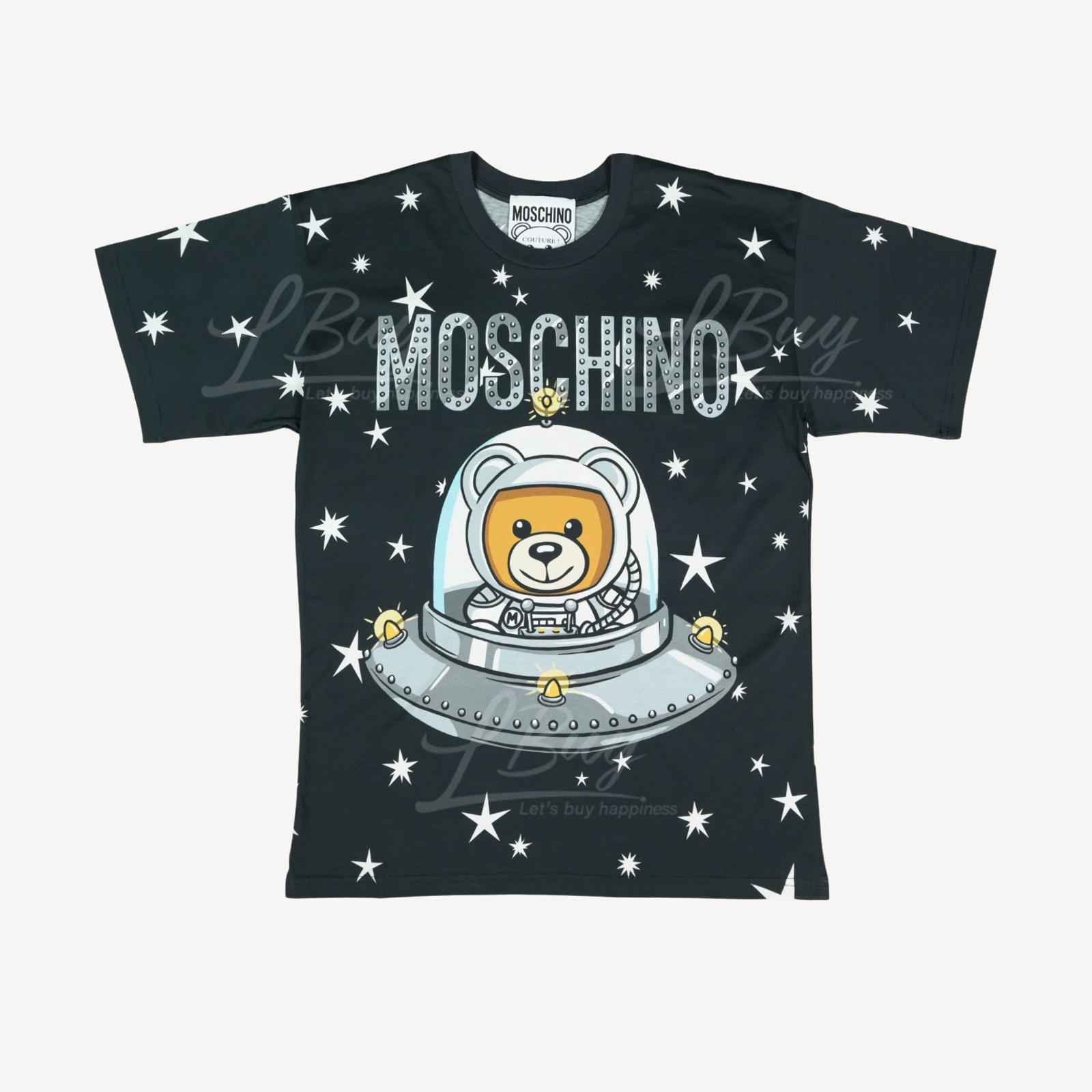 Moschino Couture UFO Teddy Bear Short Sleeve T-Shirt Black