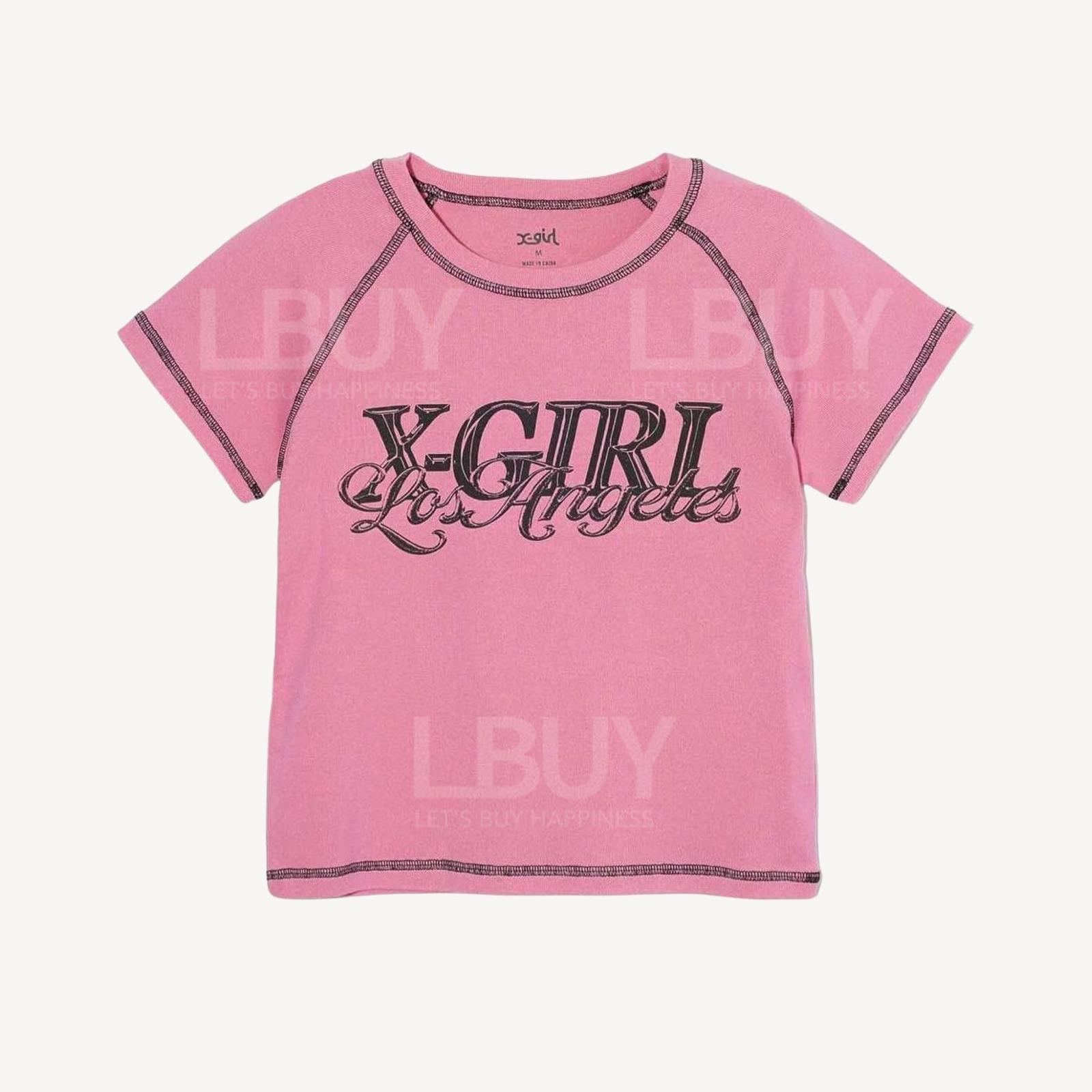 X-girl CHROME EFFECT LOGO RAGLAN S/S BABY