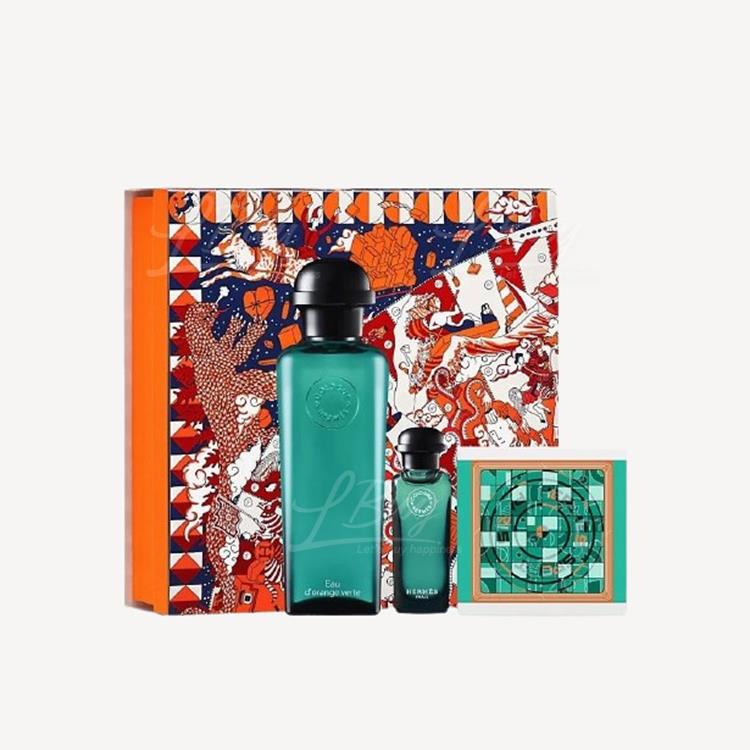 Hermes Eau D'orange Verte Eau de Cologne and Soap Set