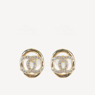 Chanel Gold Ring CC Logo Earrings AB8945