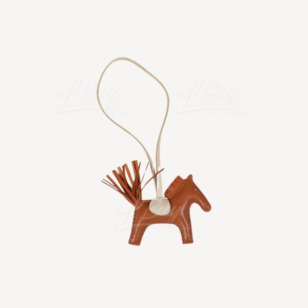 Hermès-Hermes Rodeo PM Charm Gold Pain D'épice Craie