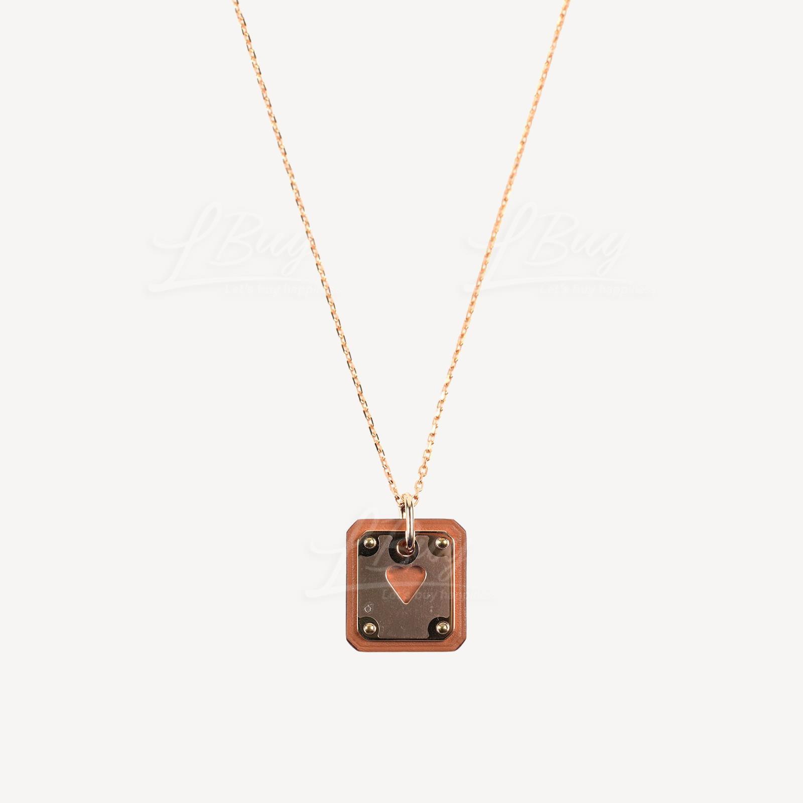 Hermes As de Coeur Necklace 心心项链 金色并玫瑰金