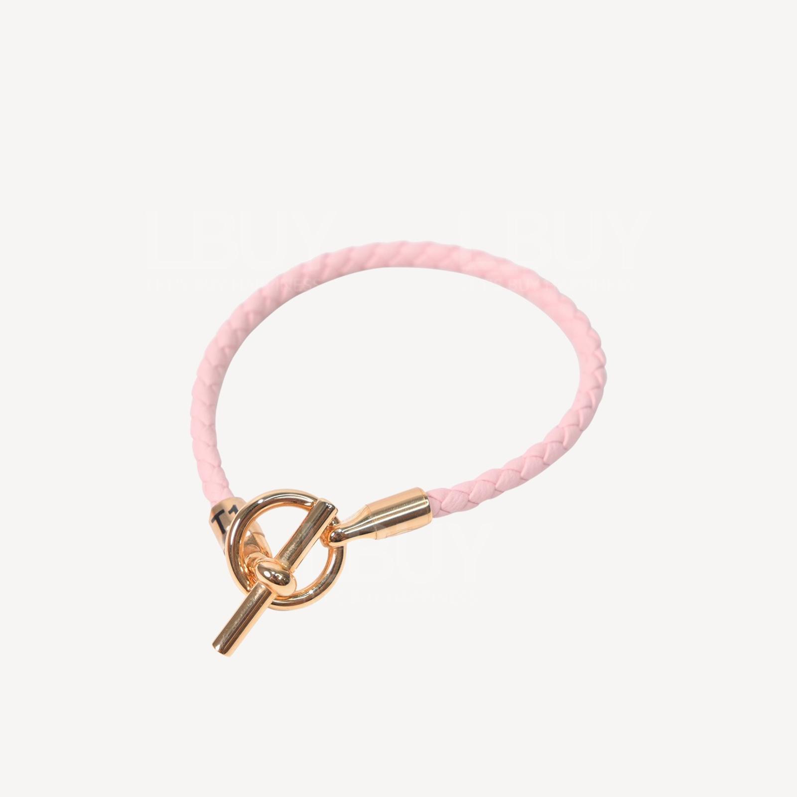 Hermes Glenan Bracelet Rose Sakura with Rose Gold Hardware