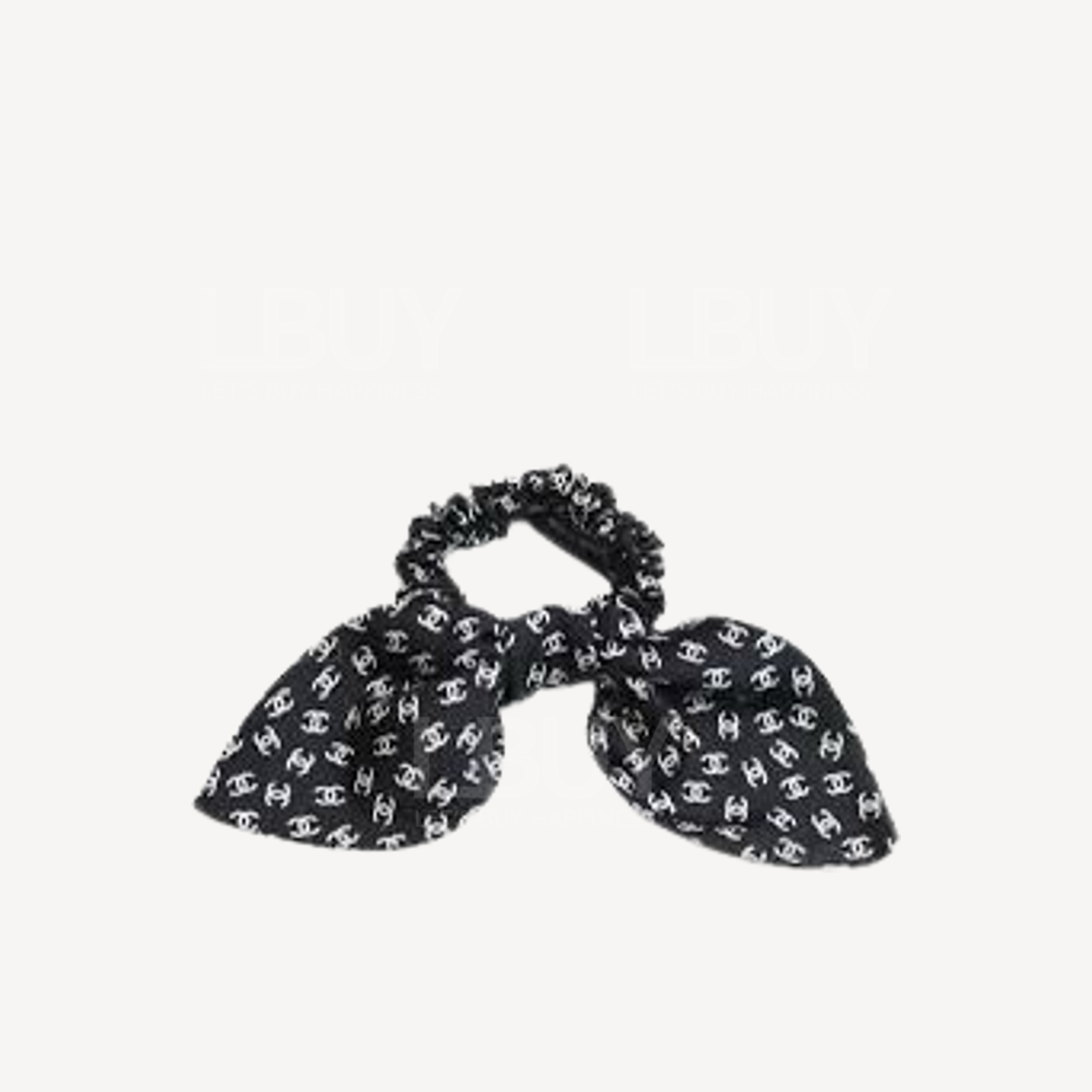 Chanel CC Logo Black Hair Tie AA8925