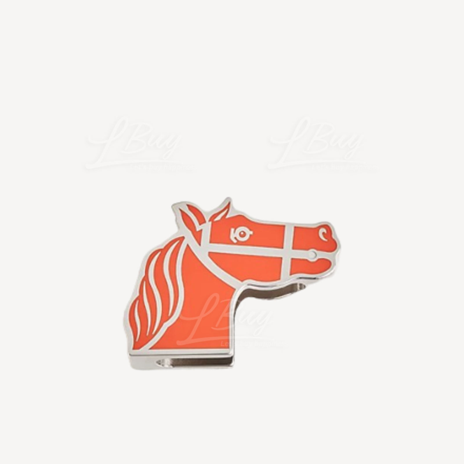 Hermes Quadrige Twilly Ring Red lacquered permabrass Palladié Laqué Orange