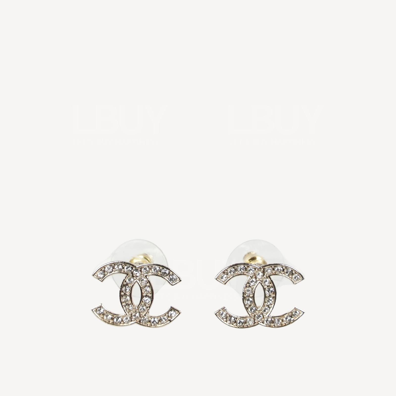 Chanel Classic CC logo Earrings Gold ABC292