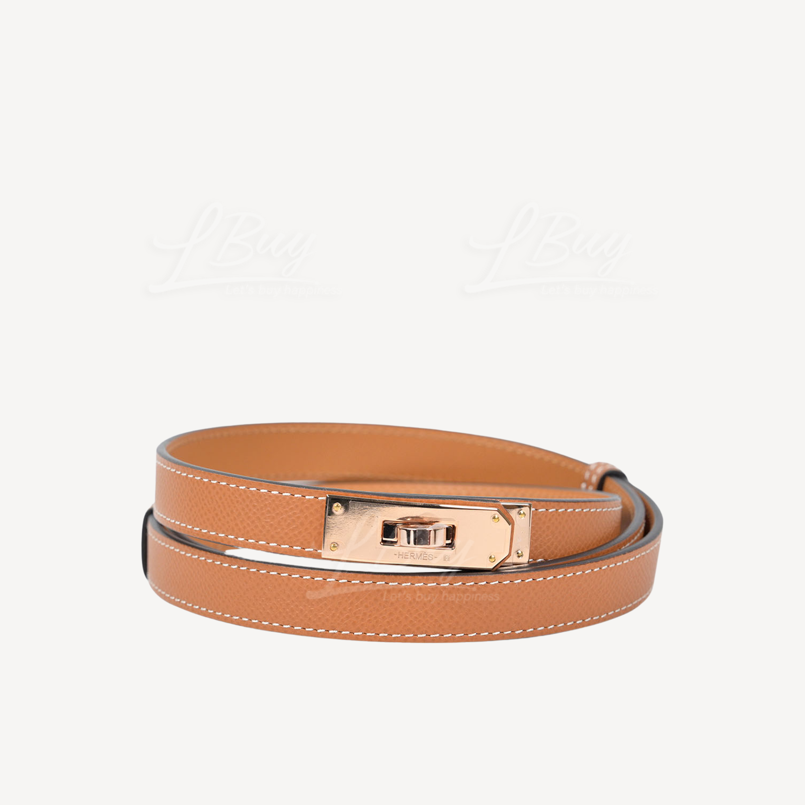 Hermes Kelly 18 Belt 腰带 金色 玫瑰金扣