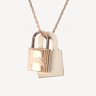 Hermes O'Kelly Pendant PM Necklace Nata Rose Gold Hardware