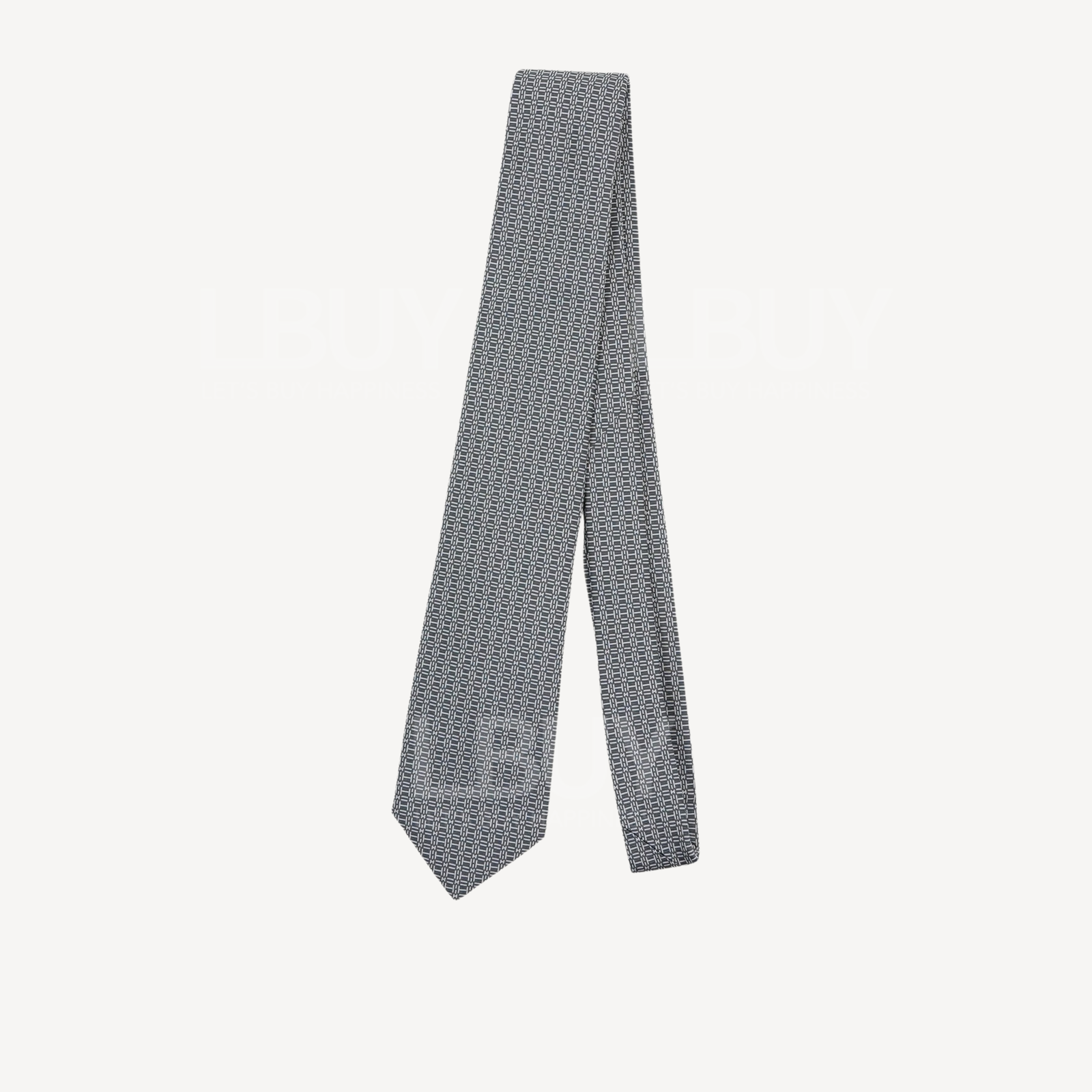 Hermes Tie 7 Maillons Multicolores Tie Gris Absinthe Violet
