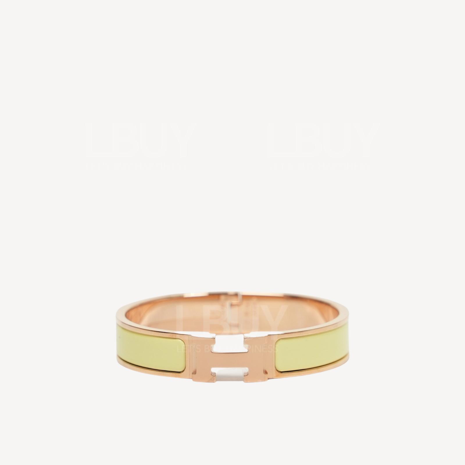 Hermes Clic H Bracelet 手镯 手鈪 小鸡黄配玫瑰金色
