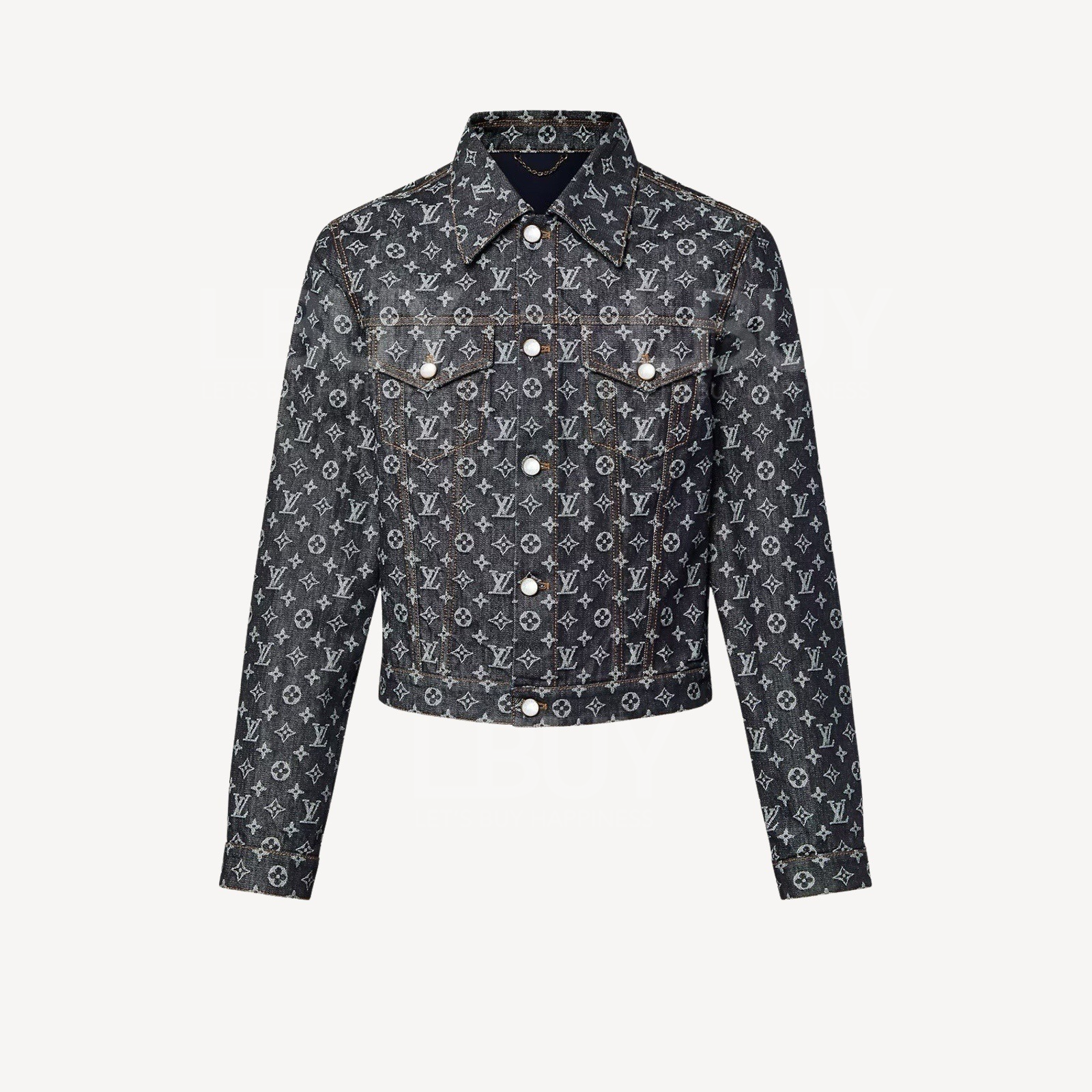 LV Monogram 提花牛仔外套 深Indigo色 1AFWWU