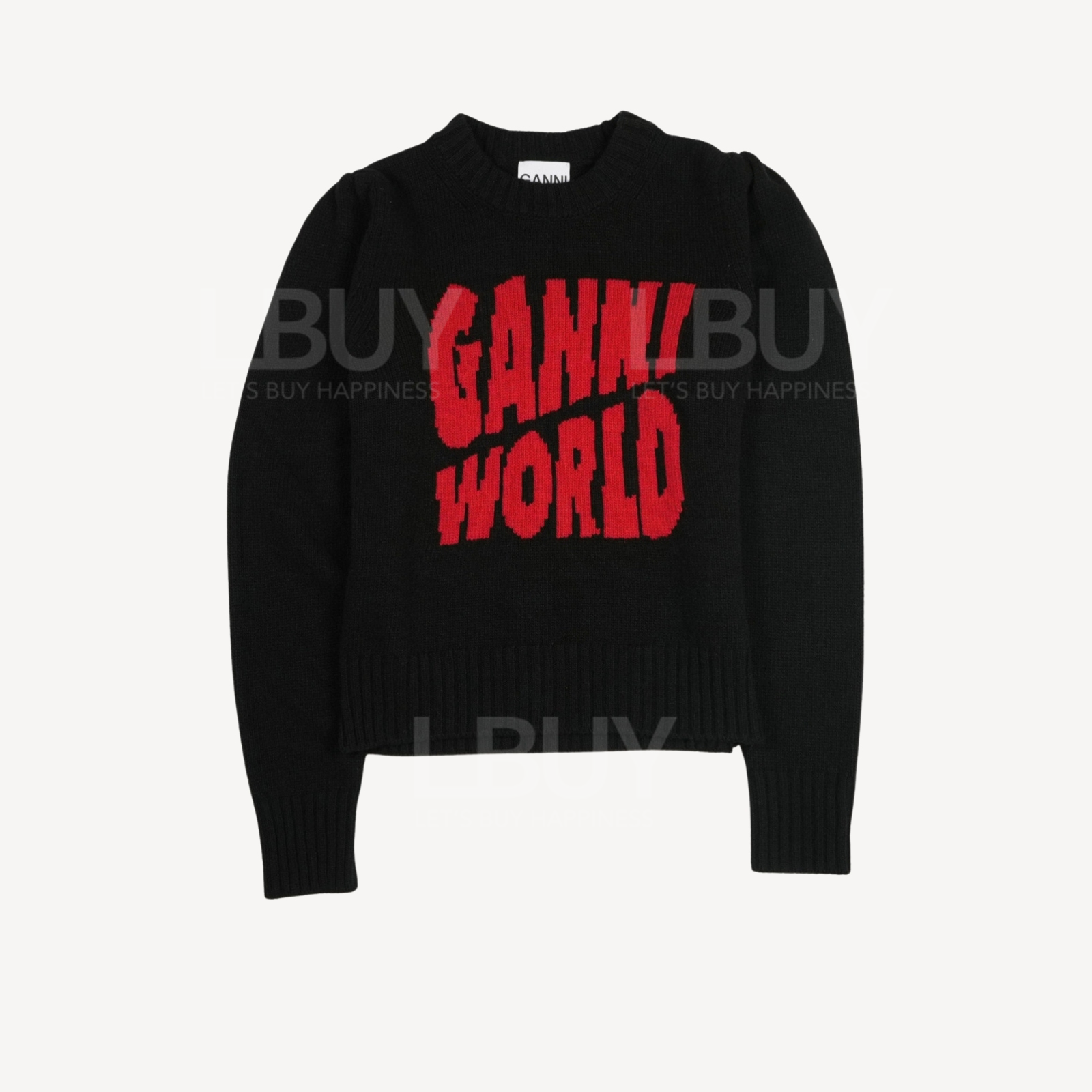 Ganni 黑色羊毛 Ganni World 图桉冷衫