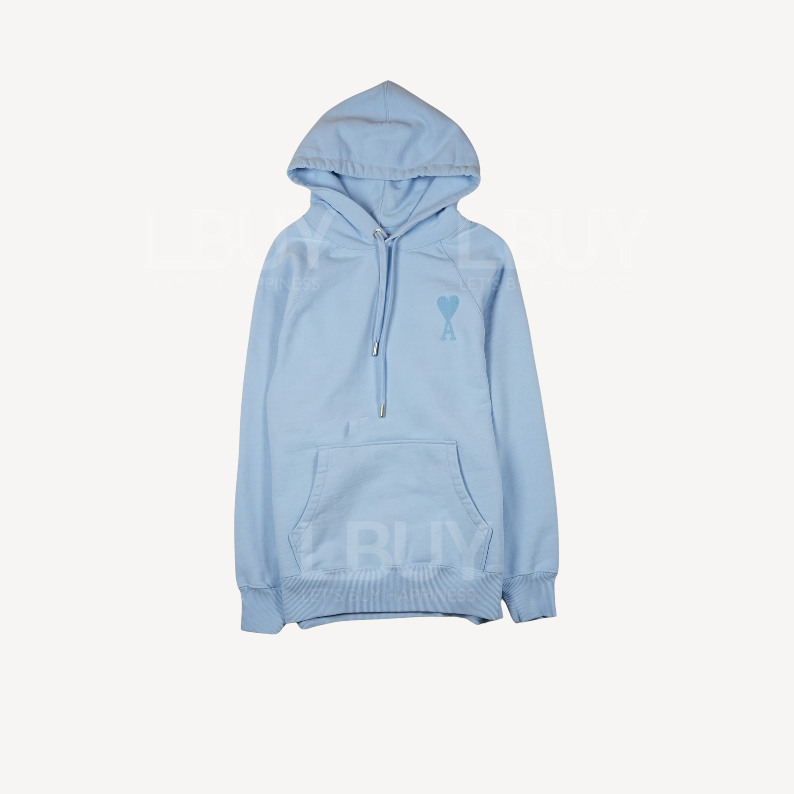 Ami Paris 刺繡Logo連帽衛衣 天藍色
