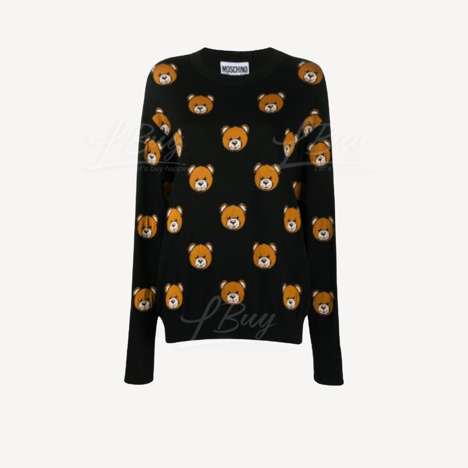 Moschino V0912女装黑色多熊头针织上衣