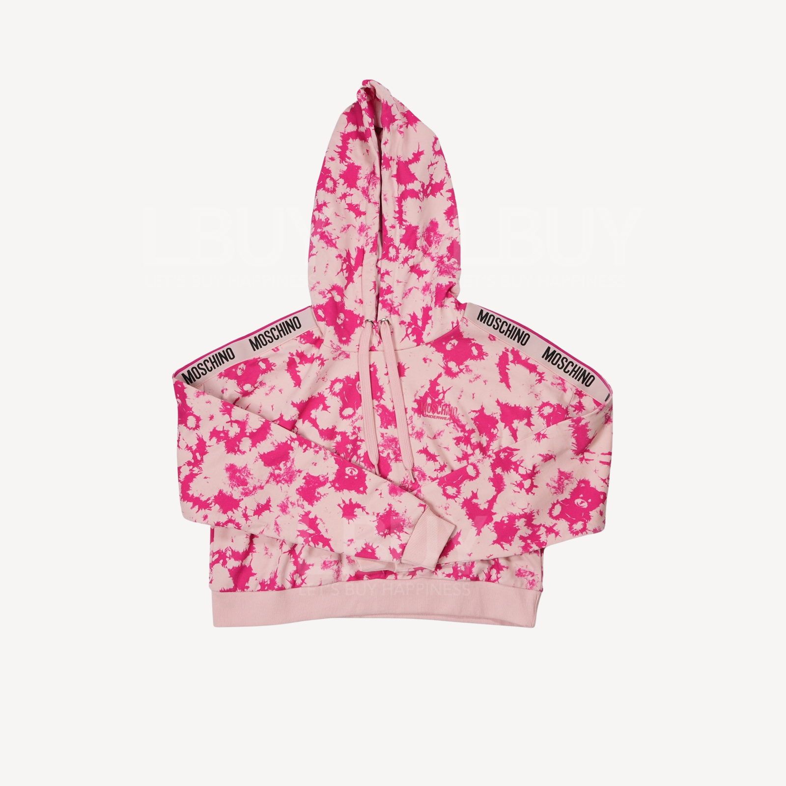 Moschino 粉紅色扎染熊仔長袖連帽衛衣