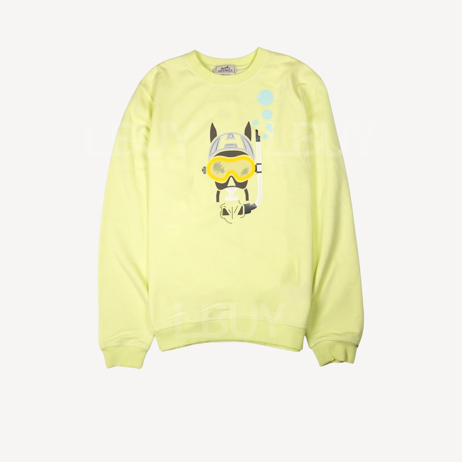 Hermes Scub'H 长袖圆领卫衣 柠檬黄